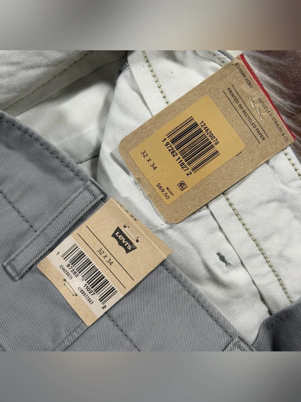 Levi's Men's Size 32 X 34 Grey Ace Cargo Pants